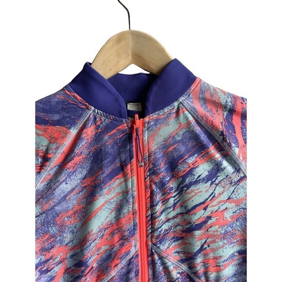 Lululemon Ivivia Purple Orange Full Zip Performance Knit Jacket Girls Youth 12 - Picture 4 of 11